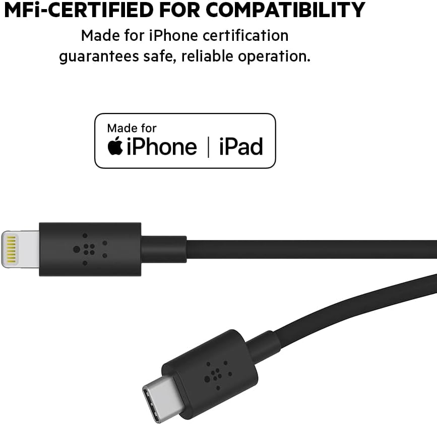 BOOST&uarr;CHARGE USB-C Cable With Lightning Connector