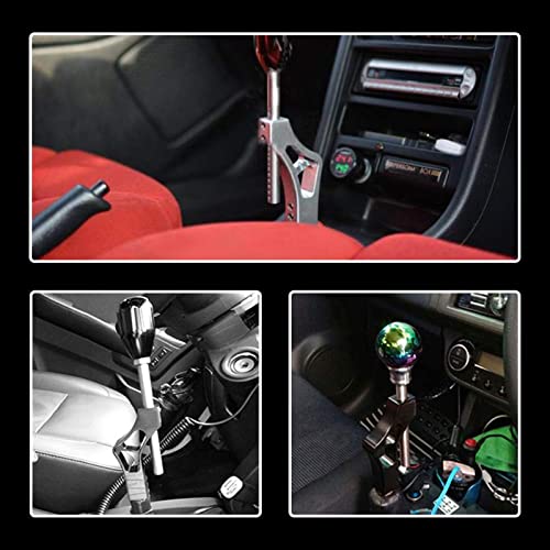 Sporacingrts Adjustable Short Shift Extension Shifter Knob With Adapters Compatible With Civic Integra Crx (Black) #TOP4