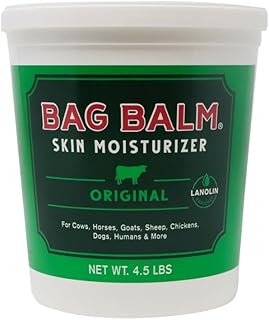 Bag Balm Vermont's Original Hand & Skin Moisturizer, Cracked Heels Treatment, Dry Hands & Dogs Ointment - 72oz Pail