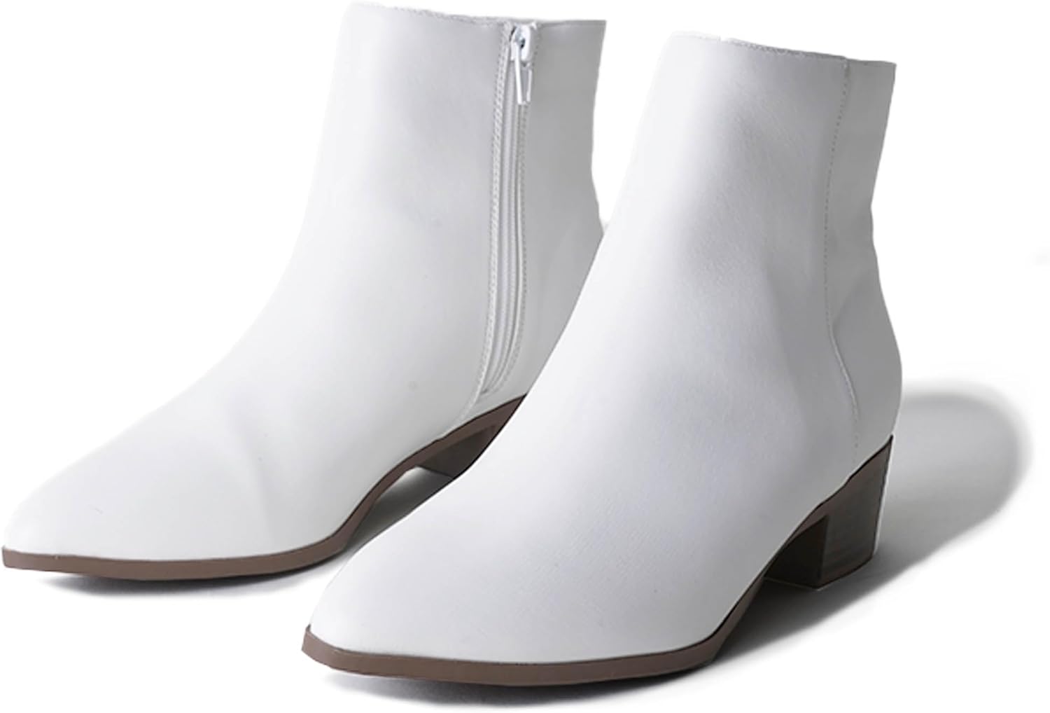 J. Adams Women's Viper Ankle Boots - Short Chunky Low-Heel Pointed-Toe Block Booties, Comfortable and Stylish for Everyday Wear - Image 4