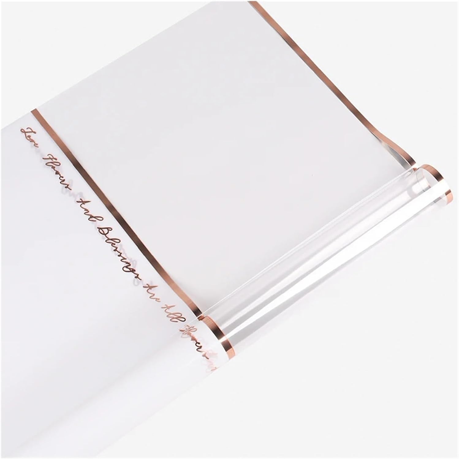 SFCHEN Valentine's Day 20pcs Rose Packaging Film For Flowers Korean Wrapping Paper For Flowers Hot Stamping Foil Flower Wrapping Paper(Cream)