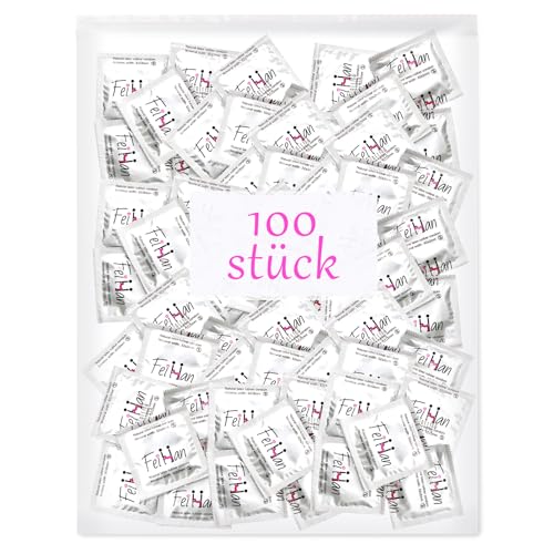 Kondome 100 Stück Packung - Condoms für männer - Natürliches Empfinden - Extra dünne Kondome für intensives Empfinden beim gemeinsamen Liebesspiel- 53 mm breite - Condoms for Men