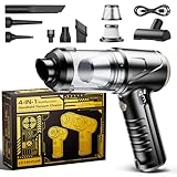 Svoko Handheld Vacuum Cleaner 26000Pa Suction with Brushless Motor, 4-in-1 Portable Mini Car Vacuum with 3 Suction Modes, Cordless Vacuum with LED Light, Type-C Charge for Car, Office Desk, Keyboards