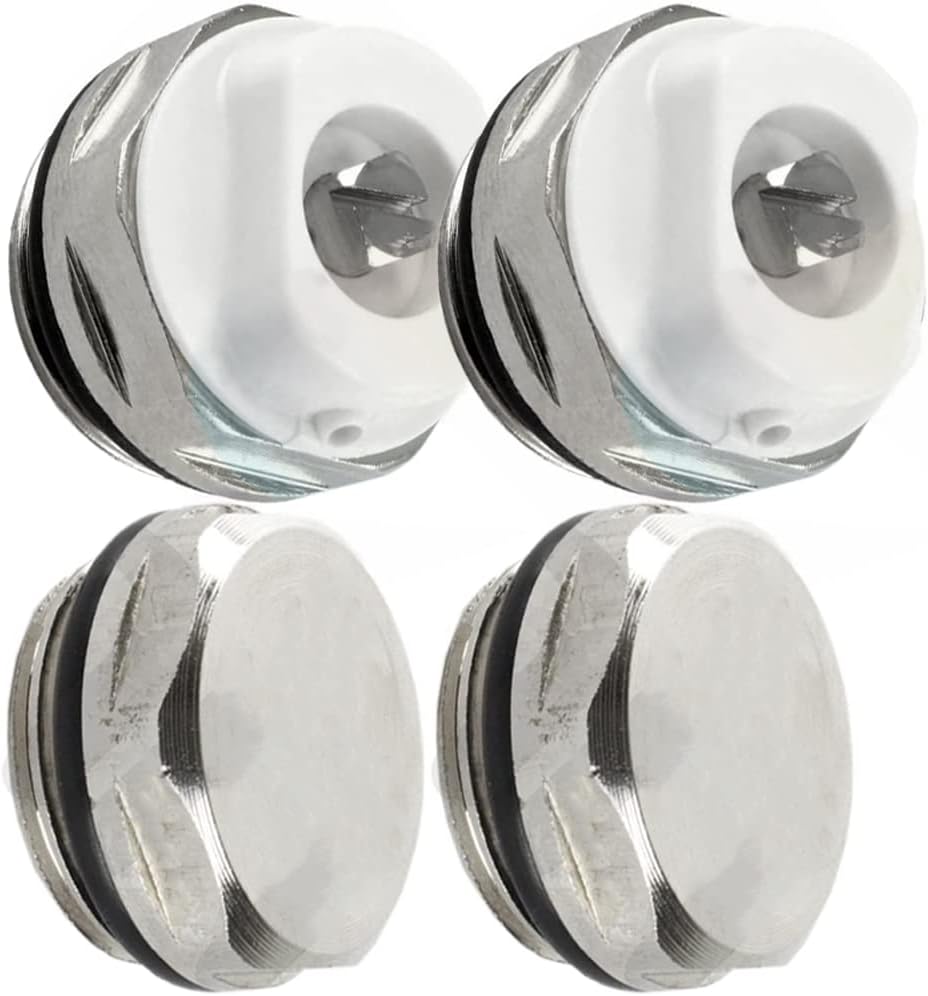 Reeds Radiator Air Vent Bleed Vent and End Cap Pack x2