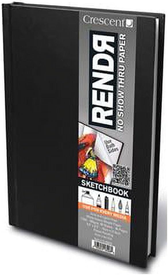 Crescent Creative Products 8.5 11-inch RENDR Hardbound Sketchbook, 8.5" x 11", White, Model:12-00011