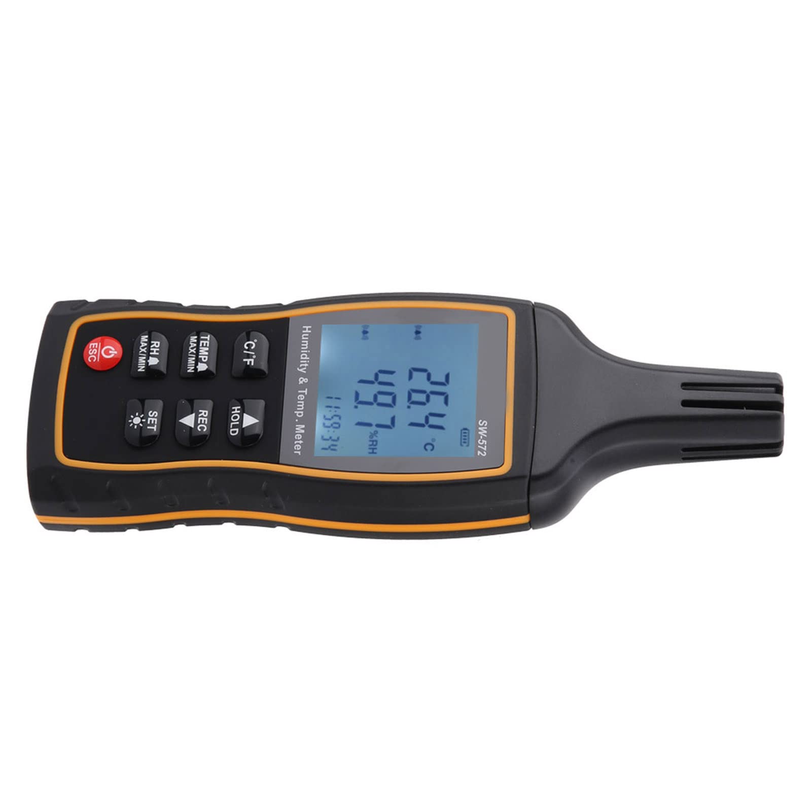 EVTSCAN SW-572 LCD Thermometer Handheld Digital Temperature Detector Hygrometer Humidity Monitor