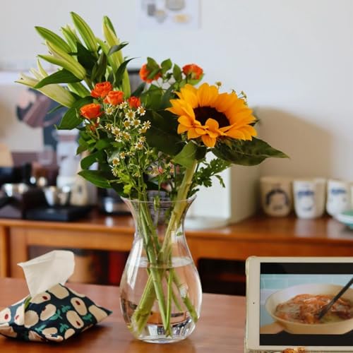 DARENYI Clear Flower Vase 23cm Glass Vase Modern Home Decor for Home, Office, Wedding - Cosy Home Interiors DARENYI Clear Flower Vase 23cm Glass Vase Modern Home Decor for Home, Office, Wedding - Image 6