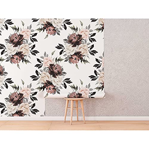 Papier peint mural fleurs de lumière pour masquer les défauts des murs - 5