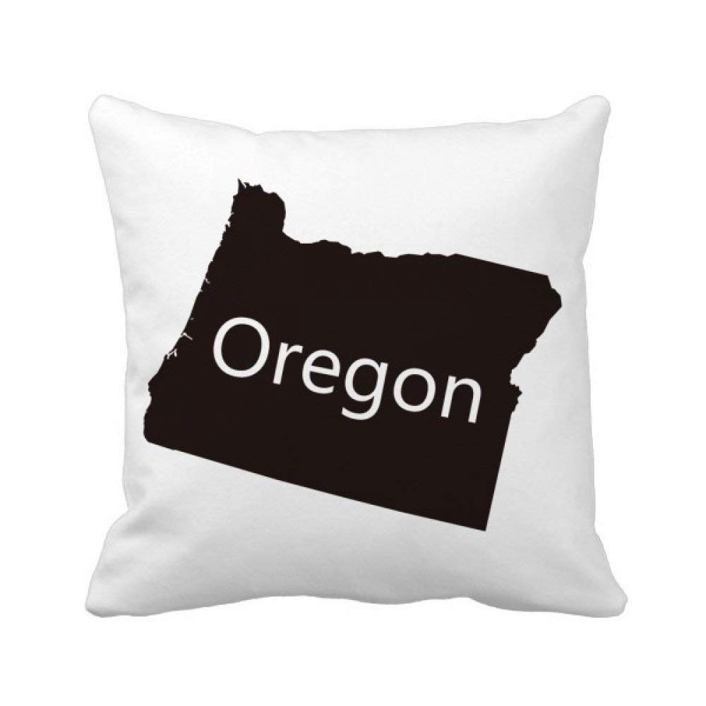 Housse de coussin carte de l'Oregon USA carrée pour canapé et salon