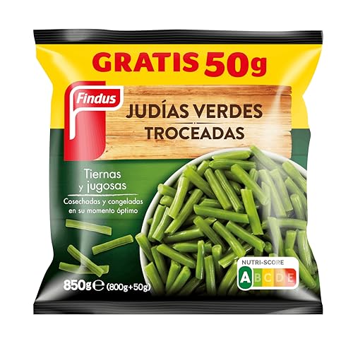 Findus Judías Verdes Troceadas, Tiernas, Fácil de Preparar, 850g
