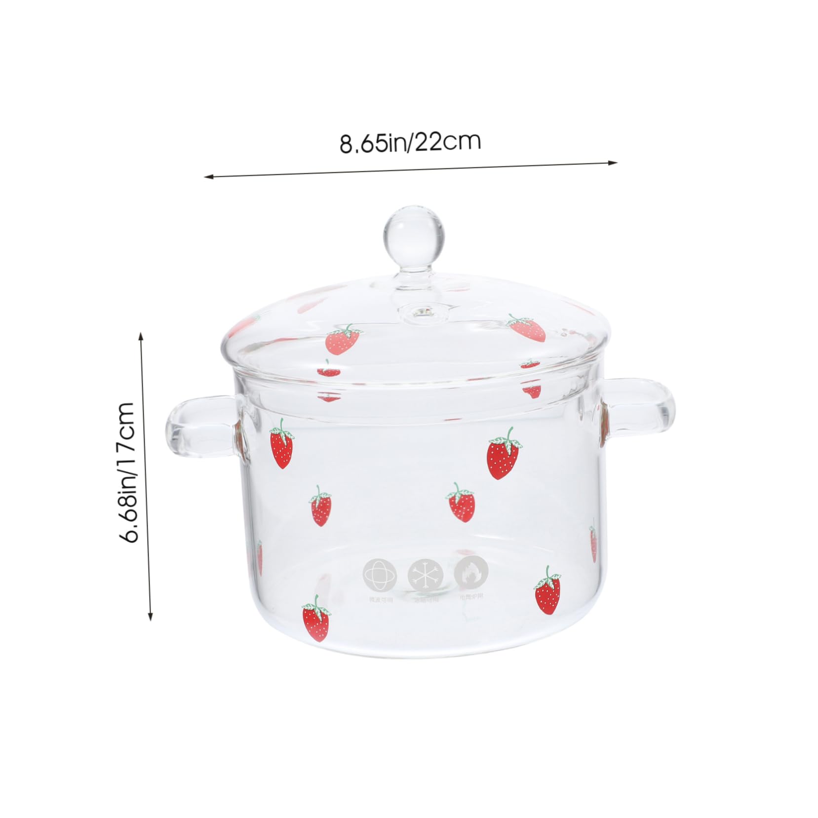 Cabilock Heat Cold-resistant Glass Pot Easy Handling Safe Harmless Large Capacity