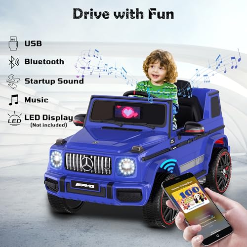 Image of ANPABO 12V 7AH Licensed Mercedes-Benz G63 Electric Car for Kids, Blue