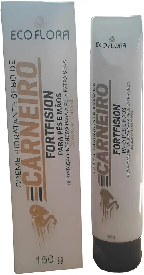 Creme Hidratante de Carneiro Fortfision Eco.Flora 150g – Hidratação Intensiva para Pés e Mãos com Ação Desodorante e Pele Extra Seca