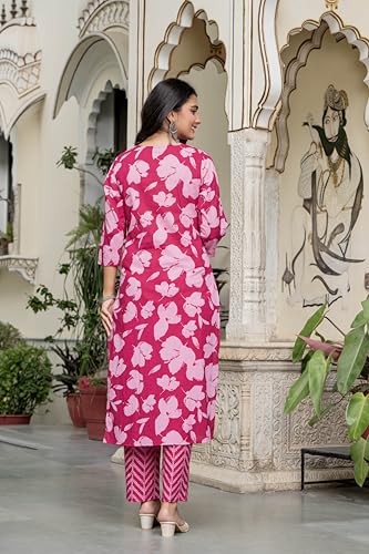 Image of Rangnavi Women's Floral Printed Stright Kurta with Pant & Dupatta Set | Ethnic set | Kurta set