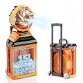 15L Bucket Portable Misting Fan, 30000mAh Rechargeable Battery Powered Oscillating Cooling Fan, 4 Strong Winds, Brushless Motor Outdoor Fans for Fishing, Travel, Garden, Golf, Tent