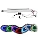 ZHOL 7 Color LED Under Car Glow Underbody System Neon Lights Kit 48" x 2 & 36" x 2 w/Sound Active Function and Wireless Remote Control