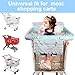 Polovillae Shopping Cart Cover for Baby 2-in-1 High Chair Cover with Safety Harness Multifunctional Dinosaur Pattern Cart Covers for Babies Soft Padded Grocery Cart Cover for Baby Boy Girl