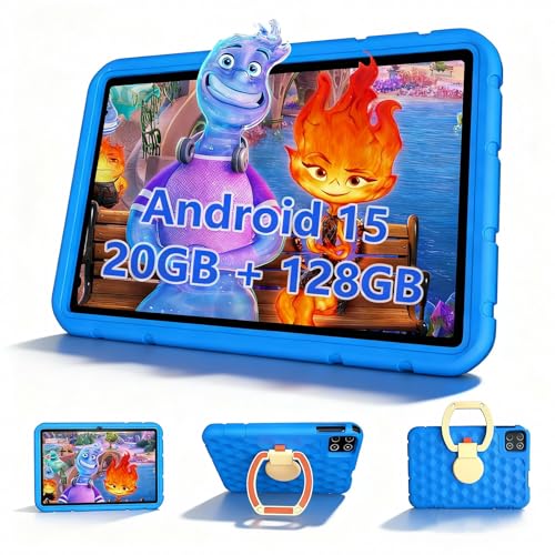 Image of ITDULCET Kids Tablet, 10 inch Android 15 Tablet for Kids, 20GB RAM 128GB ROM Octa-Core 6000mAh Battery Childs Tablets with Shockproof Case, Bluetooth, WiFi, Parental Control, Dual Camera, GPS
