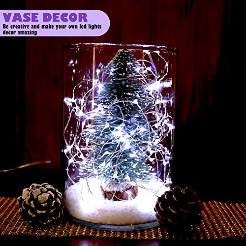 6PCS Fairy String Cool White Changing Twinkle Lights with 2pcs Remote, 6.5ft 20 LEDs Silver Wire,CR2032 Battery Powered, Indoor Decorative Bedroom,Wedding,Patio,Christmas,Outdoor Garden,Stroller