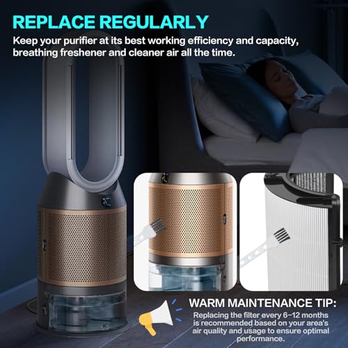 Image of 2 Pack 360 Combi 2-in-1 H13 HEPA + Carbon Replacement Filter for Dyson PC1 HP1 TP11 HP11 TP10 HP10 HP09 TP09 HP07 TP07 TP06 HP06 PH04 PH03 PH02 PH01 DP04 HP4B PH3A TP7A TP7C TP4A TP4B Purifier