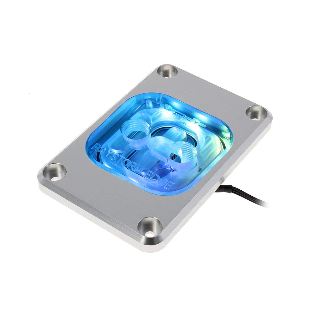 XSPC RayStorm Edge CPU Water Block, AMD/AM4/AM5, Addessable RGB, Silver