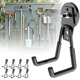 SANGIFT 8Pcs Magnetic Hooks Heavy Duty, D44 Industrial-Grade Neodymium Strong Magnet Hooks, Extra Large Magnetic Utility Storage Hooks, Magnetic Tool Hook for Garage Garden Kitchen Cruise Hanging