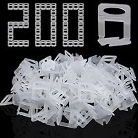 Lvjkes 200 Stück Fliesen nivelliersystem, Zuglaschen 1,5 mm, Präzise Nivellierung, Verbesserte Baueffizienz, für Fliesenhöhe 3-15 mm fliesenverlegehilfe (1.5mm)