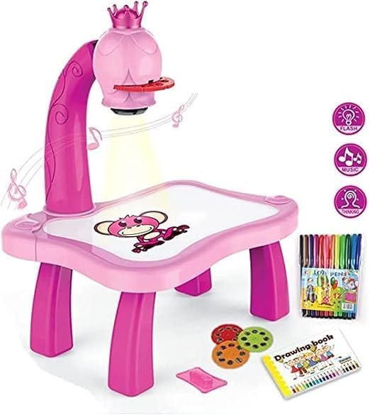 Dimitra Drawing Projector Table for Kids | Trace & Draw with Light-Music | Smart Projector Sketcher Desk | Learning Projection Painting Machine for Boy Girl 3 + Years Old (Multicolour) - Image 7 thumbnail