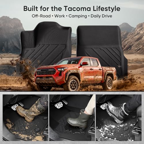 Image of TAPTES Floor Mats & Door Sill Guards for Toyota Tacoma Double Cab 2024-2026