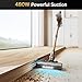 NuYupo Cordless Vacuum Cleaner, 10-in-1 Lightweight Stick Vacuum with 45mins Runtime, Powerful Suction, LED Touch Screen, Rechargeable Vacuum Cleaners for Home Hardwood Floor Carpet Pet Hair (Gold)
