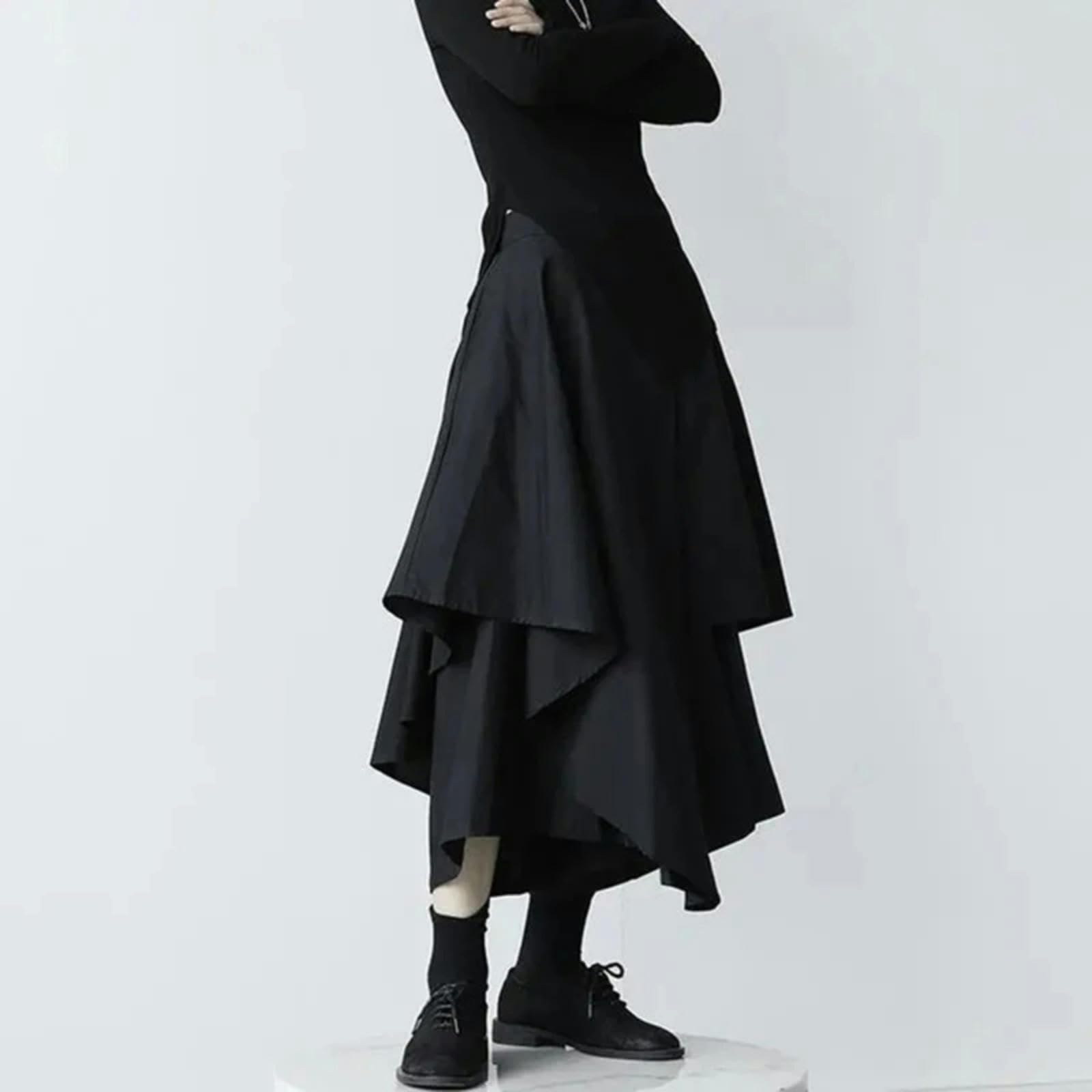Gonna Lunga Donna Donne Primavera Estate Gonne Irregolari Vita Alta Midi Gonna Vintage Piegheggiato Casual A Line Gonna