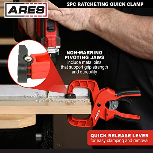 Ares 32006 – 2-Piece 5-Inch Ratcheting Quick Clamp Set thumb #3
