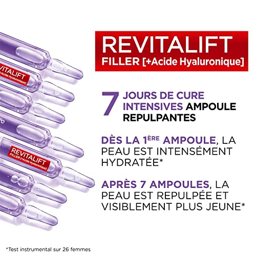 'oréal paris revitalift filler soin visage anti rides cure 7 ampoules repulpantes 7x1ml - vue 8