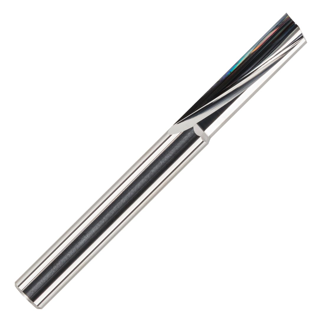 Rennie Tools - 6mm x 28mm Flute x 6mm Shank Solid Carbide O Flute Straight Router Bit / Single Flute For Plastic, Acrylic, Perspex Etc. 1F Cutter For CNC's.