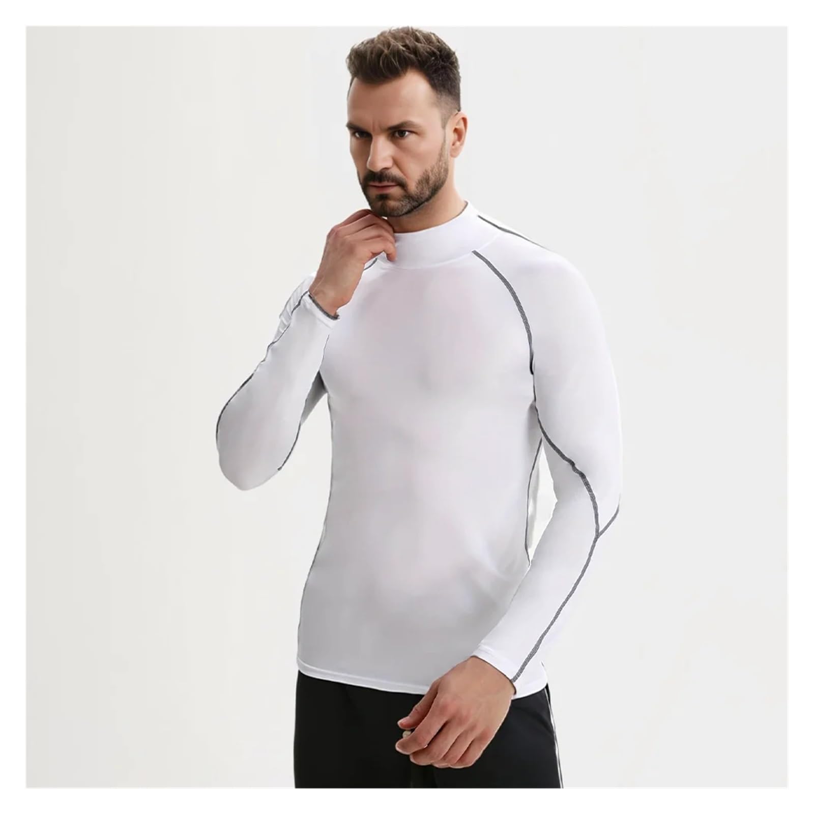Camisetas de compresión for Hombre, Camisa Manga Larga for Correr, Secado rápido, Camisetas Interiores Entrenamiento for Culturismo y Gimnasio
