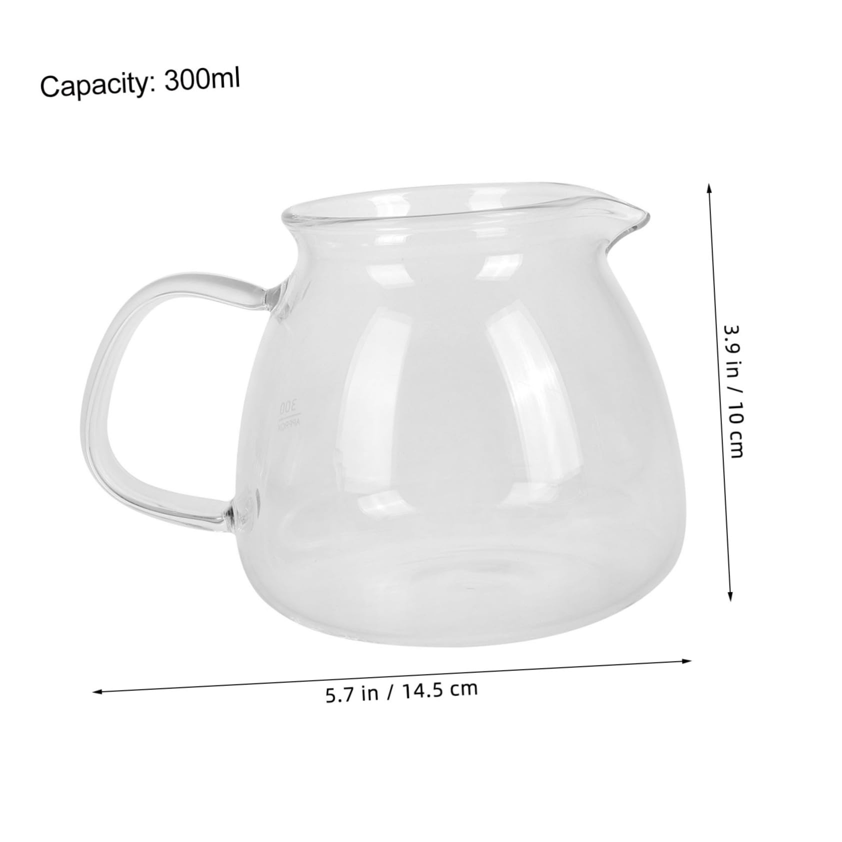 NAMOARLY Elegant Glass Coffee Pot Drip Coffee Maker High Transparency for Hand Drip Coffee Cold Brew Sharing Pot for Family Friends