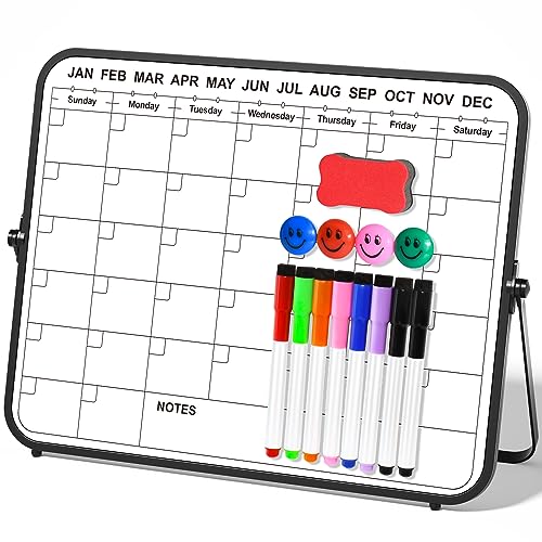 Dry Erase Calendar White Board for Wall, 14" x 11" Double
