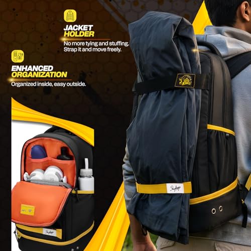Image of Skybags Namma 16.5 inch Compatible Laptop Backpack 40L | 2 Compartments with Quick-Access Front Pocket & Rain Cover | Tablet Sleeve & Side Bottle Pocket | CSK Travel Backpack for Men & Women