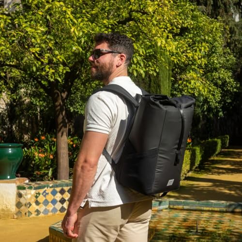 Cabin Max Iseo Bagaglio A Mano 40X20X25 Ryanair - Zaino Rolltop Da Viaggio - Zaino Cabina Aereo Compatibile - Realizzato In Tessuto Riciclato Impermeabile Rpet - 9