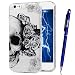 Produktbild Yokata Für iPhone 6 Plus/iPhone 6S Plus Cover, Transparent Comic Motiv TPU Soft Case mit Weich Silikon Bumper Crystal Clear Klar Schutzhülle Durchsichtig Dünne Case Hülle + 1 X Stylus Pen - Schädel