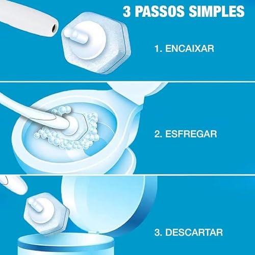 Limpador para vaso sanitario descartavel evita germes e bactérias limpa resíduos perfuma banheiro rá