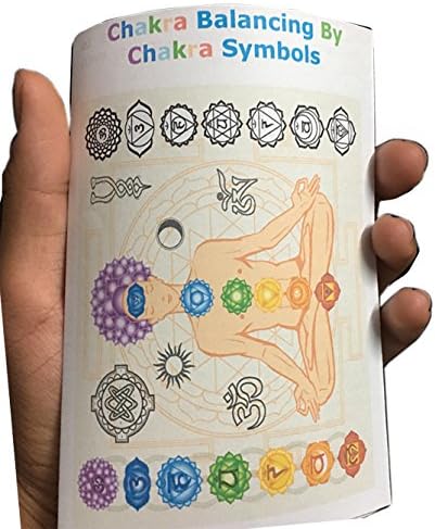 Miniatura 7 de Libro de chakras gratis de 20 páginas con detalle de chakras, piedras de chakra Reiki con símbolo de chakra, estuche bordado de 7 piedras de chakra
