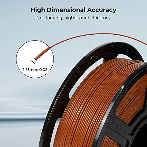 Image of FLASHFORGE 3D Printer Filament, PLA PRO Filament 1.75mm, 1KG Spool (2.2lbs), Dimensional Accuracy + /- 0.02mm for FDM 3D Printers, Better Tenacity & No Knotting (Brown)