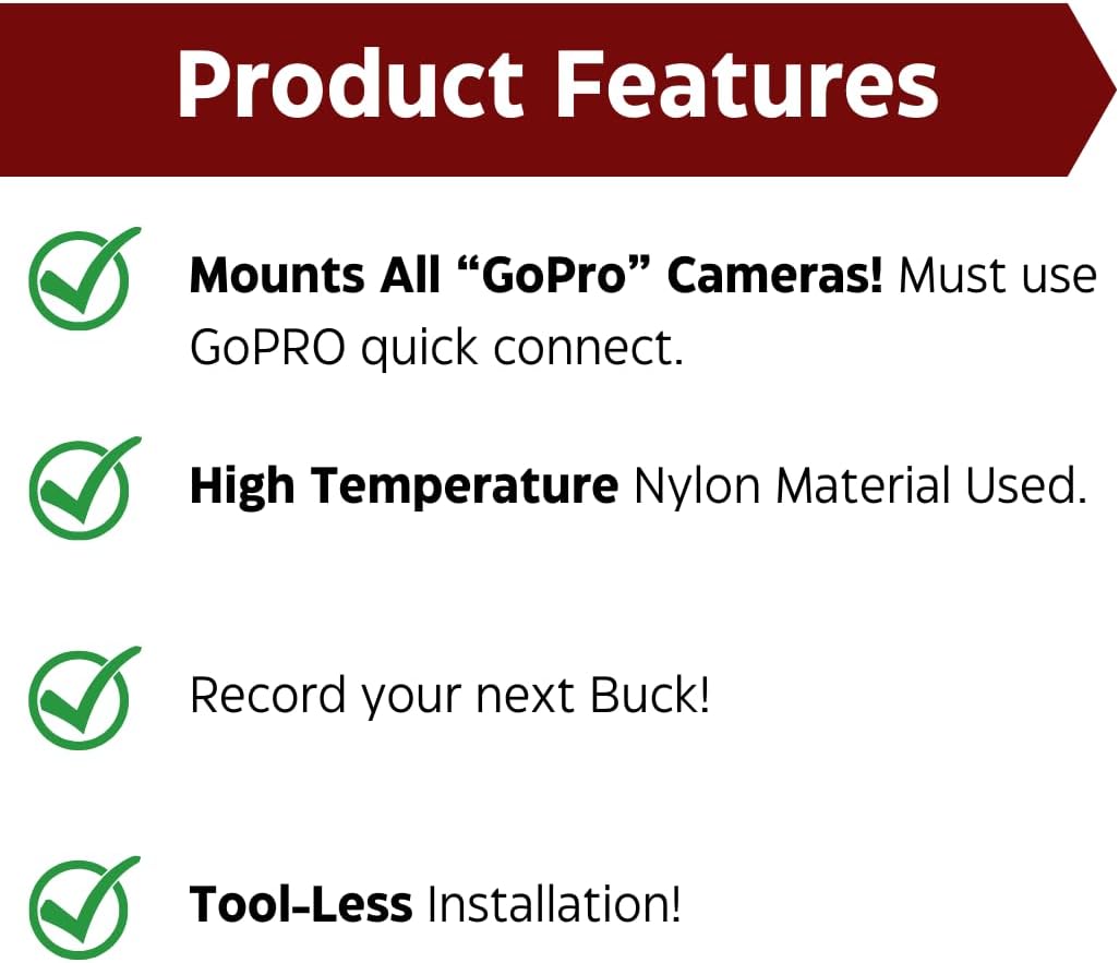 BOWPRO Compound Bow Mount for GoPro/Action Cameras (Buckle)