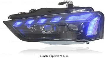 Bestmotoring Upgraded LED Headlight Assembly for A4L A5 (2013-2016), Full LED Front Lamp Replacement with Advanced Projector Lens, DRL & Turn Signal, Plug & Play