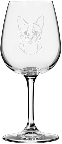 Miniatura 6 de Persa (vista lateral) - Vaso de vino grabado para gatos de 12.75 onzas