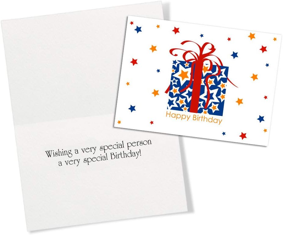 Birthday Basics: Value Size Greeting Cards - Assortment Pack - 50 Cards with Envelopes | Printed in the USA