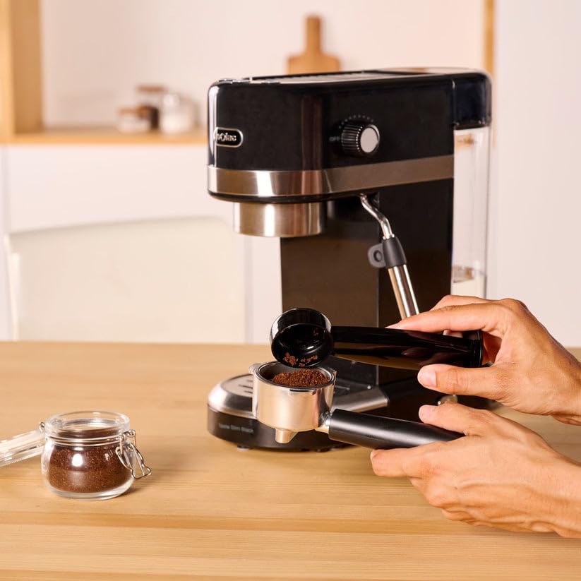 Solac - Cafetera Espresso 1350W | 20 Bares de Presión | Sistema Thermoblock | Café Programable | Vaporizador Orientable | Bandeja Calienta Tazas