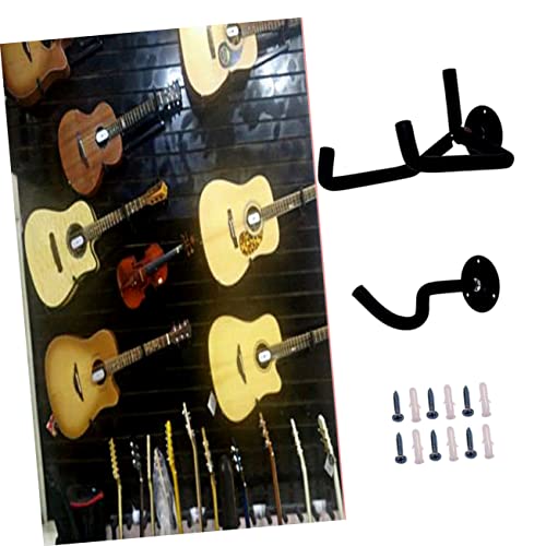 Milisten 4 Pçs O Suporte Para Guitarra Horizontal Ukulele Elétrico Seu Suporte De Metal Preto Parede