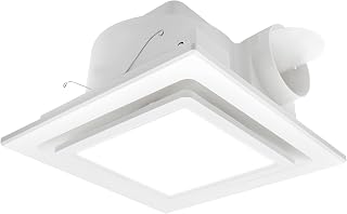 Bathroom Exhaust Fan with Light, 117 CFM & 0.7 Sones, 6000K 12W LED